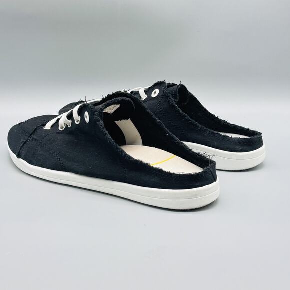Vionic Shoes Womens 11 Black Canvas Slip On Beach Breeze Sneakers Lace Up - Picture 6 of 13